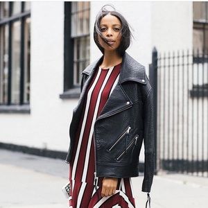 rebecca minkoff genuine leather coats & jackets